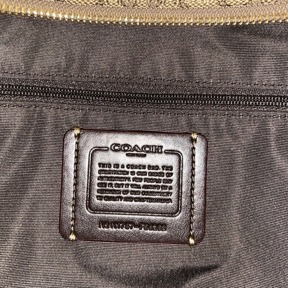 Coach Brown and Black Signature Tote - Picture 5 of 13